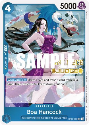 (OP02-059) Boa Hancock (Judge) - One Piece Promotion Cards Foil