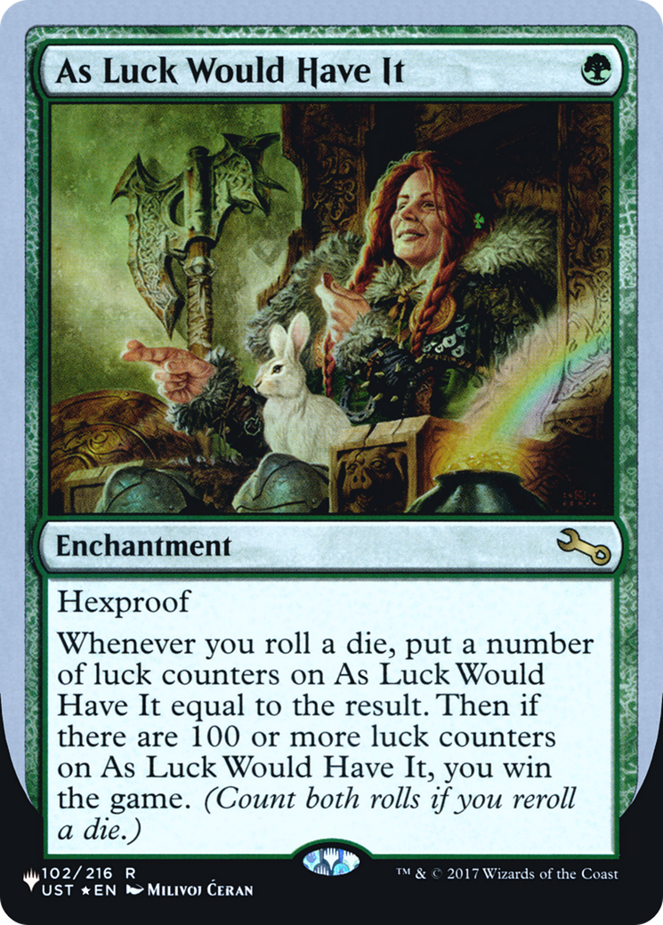 As Luck Would Have It (ULST-033) - The List (Unfinity Foil Edition) Foil