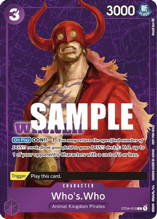 (ST04-010) Who's.Who (Tournament Pack Vol. 3) [Winner] - One Piece Promotion Cards Foil