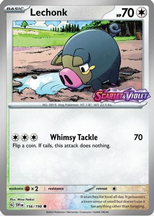Lechonk 156/198 - Miscellaneous Cards & Products Reverse Holofoil - Common