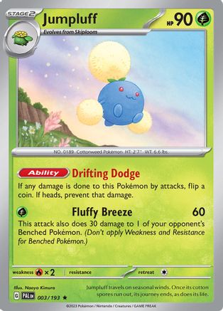 Jumpluff (3/193) - SV02 Paldea Evolved Reverse Holofoil - Rare