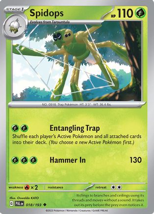 Spidops (18/193) - SV02 Paldea Evolved Reverse Holofoil - Uncommon