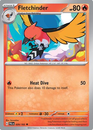 Fletchinder (29/193) - SV02 Paldea Evolved  - Uncommon