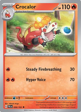 Crocalor 36 - SV02 Paldea Evolved Reverse Holofoil