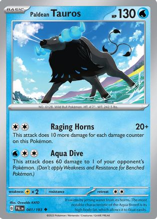 Paldean Tauros 41 - SV02 Paldea Evolved Reverse Holofoil