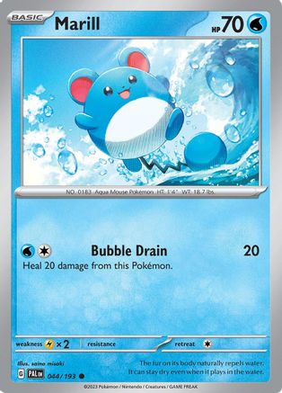 Marill (44/193) - SV02 Paldea Evolved Reverse Holofoil - Common
