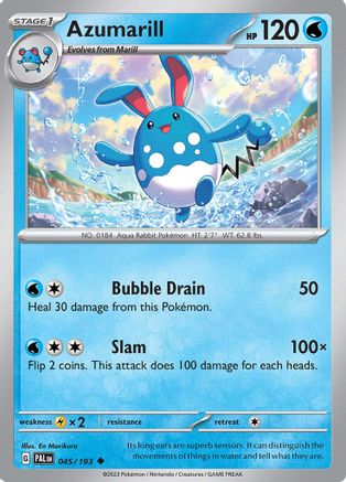 Azumarill (45/193) - SV02 Paldea Evolved  - Uncommon