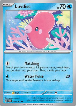 Luvdisc (47/193) - SV02 Paldea Evolved  - Common