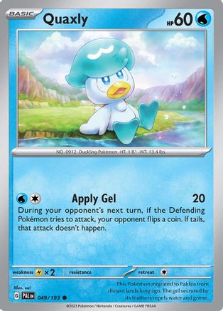 Quaxly (49/193) - SV02 Paldea Evolved Reverse Holofoil - Common