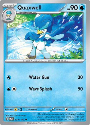 Quaxwell (51/193) - SV02 Paldea Evolved Reverse Holofoil - Uncommon