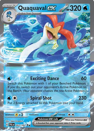 Quaquaval ex (52/193) - SV02 Paldea Evolved Holofoil - Double Rare