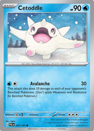 Cetoddle (53/193) - SV02 Paldea Evolved Reverse Holofoil - Common