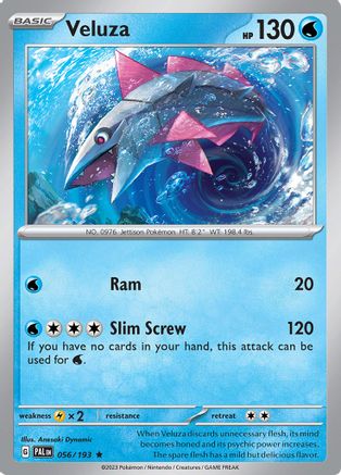 Veluza (56/193) - SV02 Paldea Evolved Reverse Holofoil - Rare