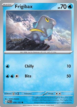 Frigibax 58 - SV02 Paldea Evolved Reverse Holofoil