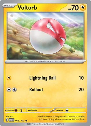 Voltorb (66/193) - SV02 Paldea Evolved Reverse Holofoil - Common