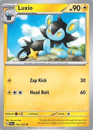 Luxio (70/193) - SV02 Paldea Evolved Reverse Holofoil - Uncommon