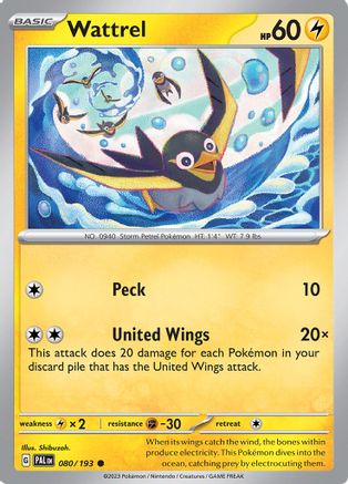 Wattrel (80/193) - SV02 Paldea Evolved  - Common