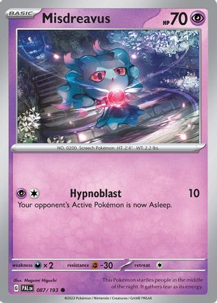 Misdreavus (87/193) - SV02 Paldea Evolved  - Common