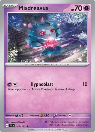 Misdreavus 87 - SV02 Paldea Evolved Reverse Holofoil