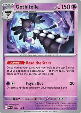 Gothitelle (92/193) - SV02 Paldea Evolved  - Uncommon