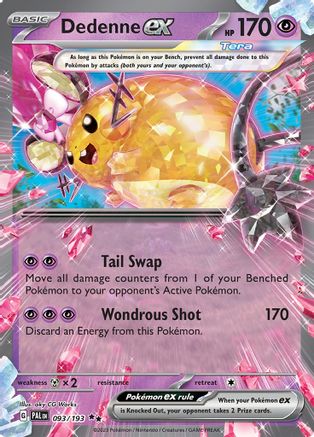Dedenne ex (93/193) - SV02 Paldea Evolved Holofoil - Double Rare