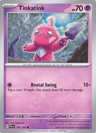 Tinkatink (102/193) - SV02 Paldea Evolved Reverse Holofoil - Common