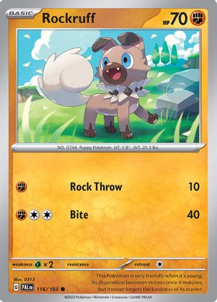 Rockruff 116 - SV02 Paldea Evolved Reverse Holofoil