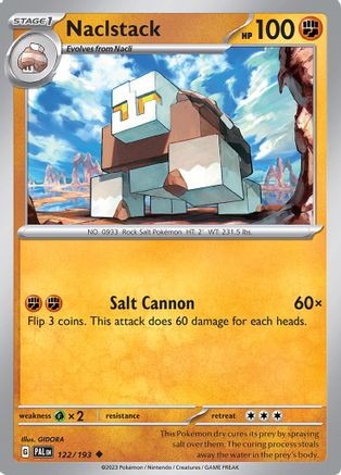 Naclstack (122/193) - SV02 Paldea Evolved Reverse Holofoil - Uncommon