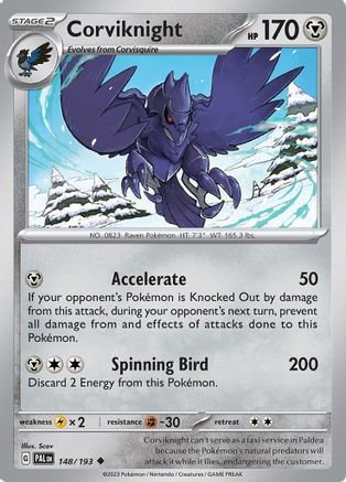 Corviknight 148 - SV02 Paldea Evolved Reverse Holofoil