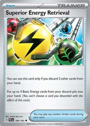 Superior Energy Retrieval (189/193) - SV02 Paldea Evolved Reverse Holofoil - Uncommon