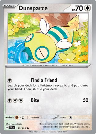 Dunsparce 156 - SV02 Paldea Evolved Reverse Holofoil