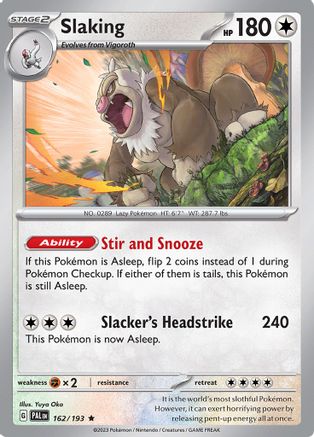 Slaking (162/193) - SV02 Paldea Evolved Holofoil - Rare