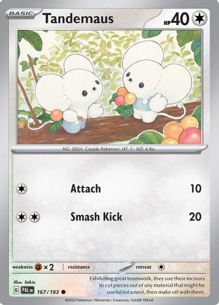 Tandemaus (167/193) - SV02 Paldea Evolved Reverse Holofoil - Common