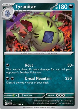 Tyranitar 135 - SV02 Paldea Evolved Reverse Holofoil