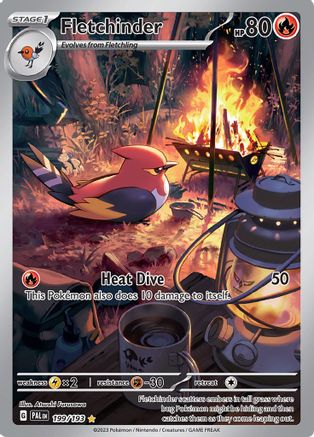 Fletchinder (199/193) - SV02 Paldea Evolved Holofoil - Illustration Rare