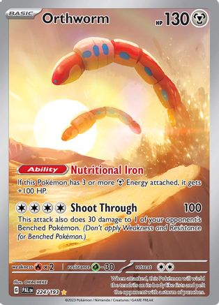 Orthworm (224/193) - SV02 Paldea Evolved Holofoil - Illustration Rare