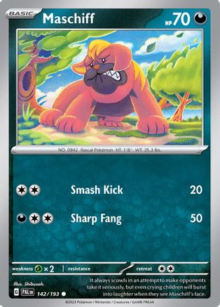 Maschiff (142/193) - SV02 Paldea Evolved  - Common
