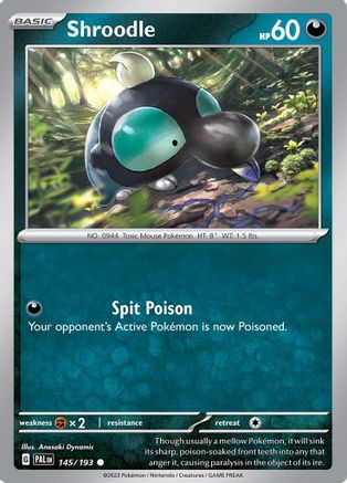 Shroodle (145/193) - SV02 Paldea Evolved Reverse Holofoil - Common