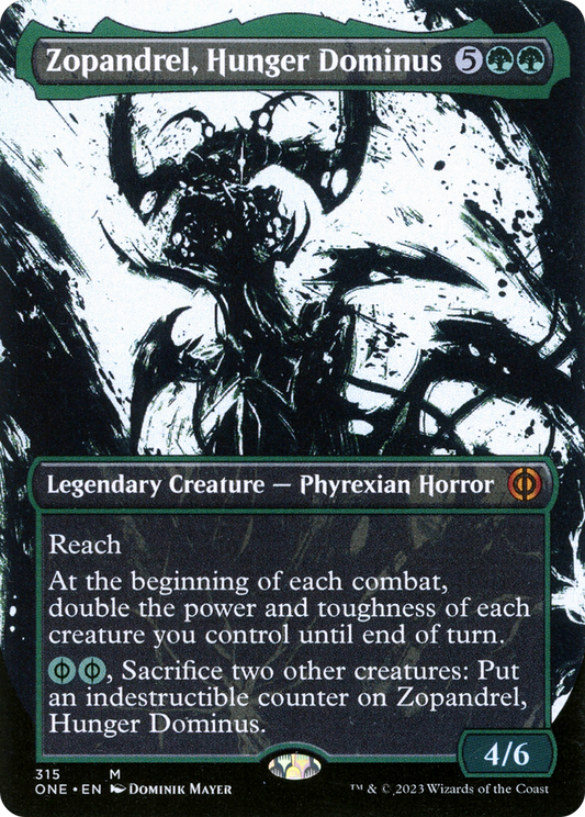 Zopandrel, Hunger Dominus (ONE-315) - Phyrexia: All Will Be One: (Showcase) (Borderless) Foil