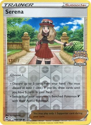 Serena (Regional Championships) [Staff] (164/195) - League & Championship Cards Reverse Holofoil - Promo