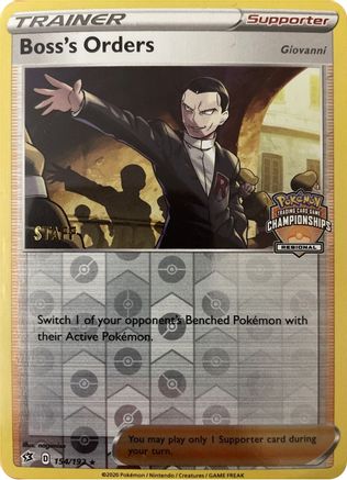 Boss's Orders (Regional Championships) [Staff] (154/192) - League & Championship Cards Reverse Holofoil - Promo