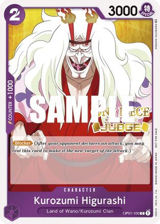 Kurozumi Higurashi (Judge) (OP01-100) - One Piece Promotion Cards Foil