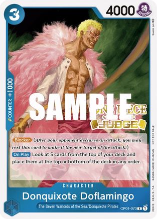 Donquixote Doflamingo (Judge) (OP01-073) - One Piece Promotion Cards Foil