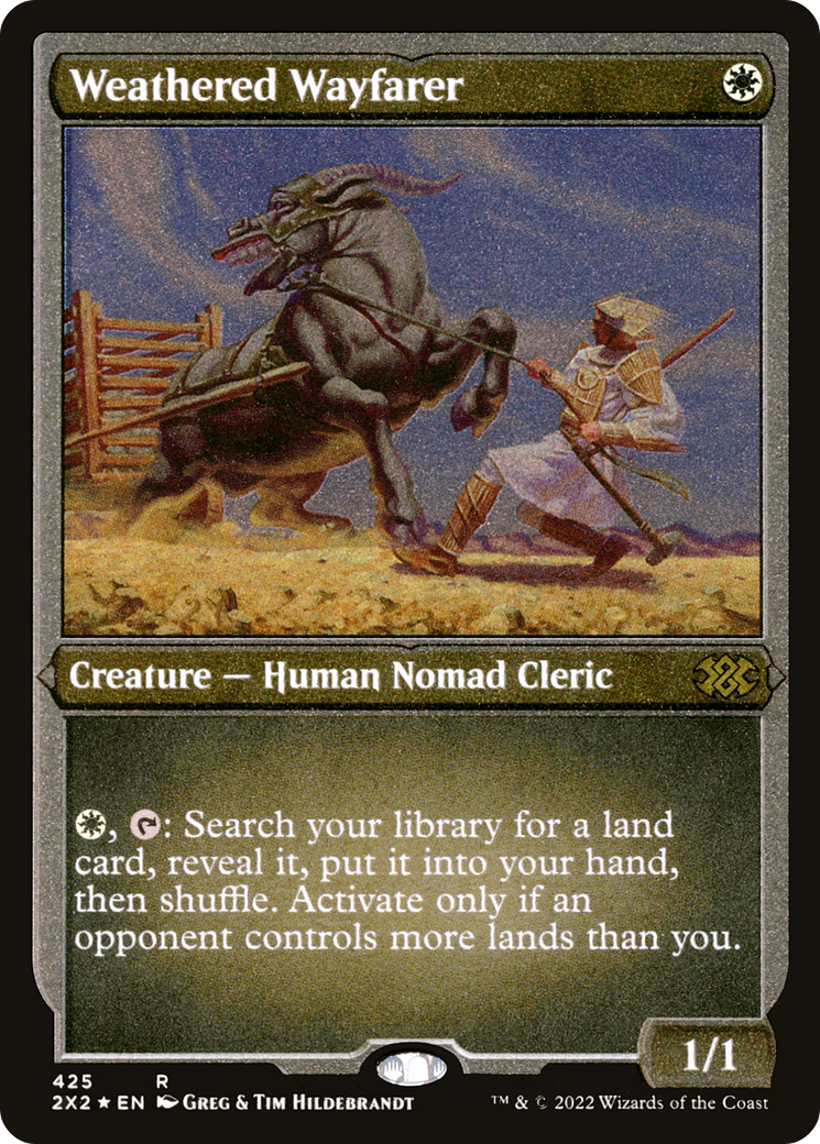 Weathered Wayfarer (Foil Etched) (2X2-425) - Double Masters 2022 Etched Foil