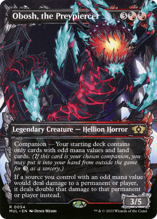 Obosh, the Preypiercer (MUL-054) - Multiverse Legends: (Showcase) (Borderless) Foil