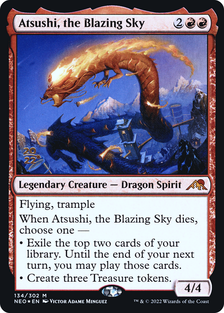 Atsushi, the Blazing Sky (PNEO-134S) - Kamigawa: Neon Dynasty Promos Foil