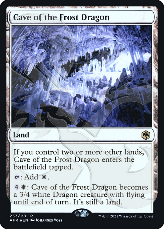 Cave of the Frost Dragon (AFR&-253A) - Adventures in the Forgotten Realms Promos Foil