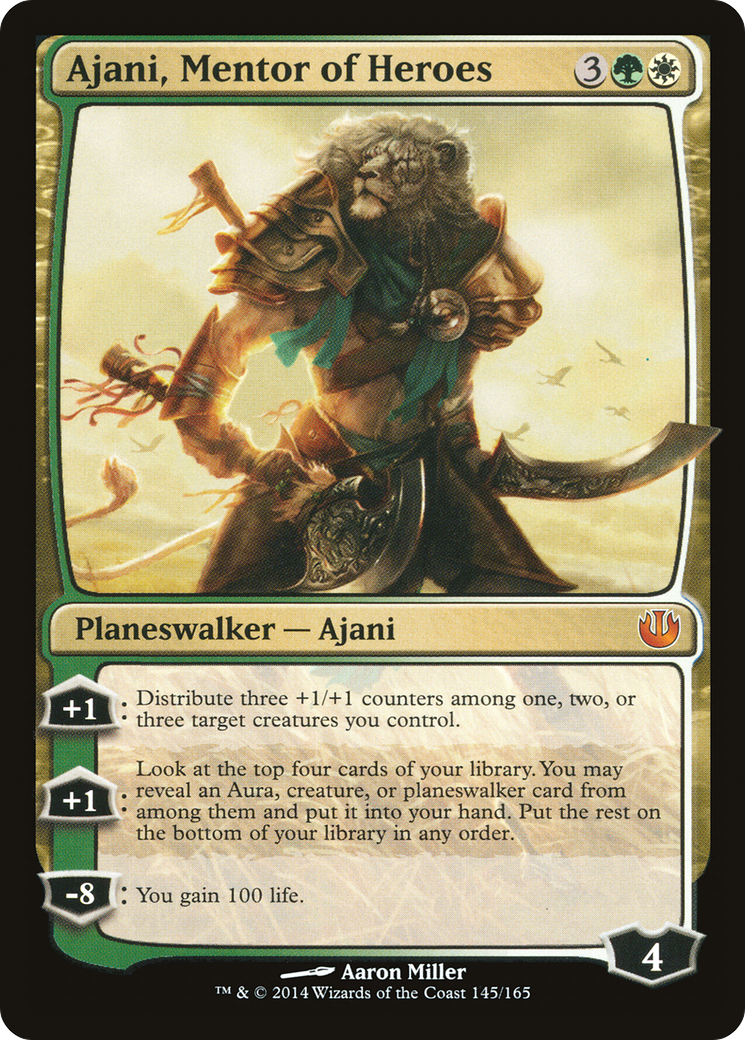 Ajani, Mentor of Heroes (JOU-145) - Journey into Nyx Foil