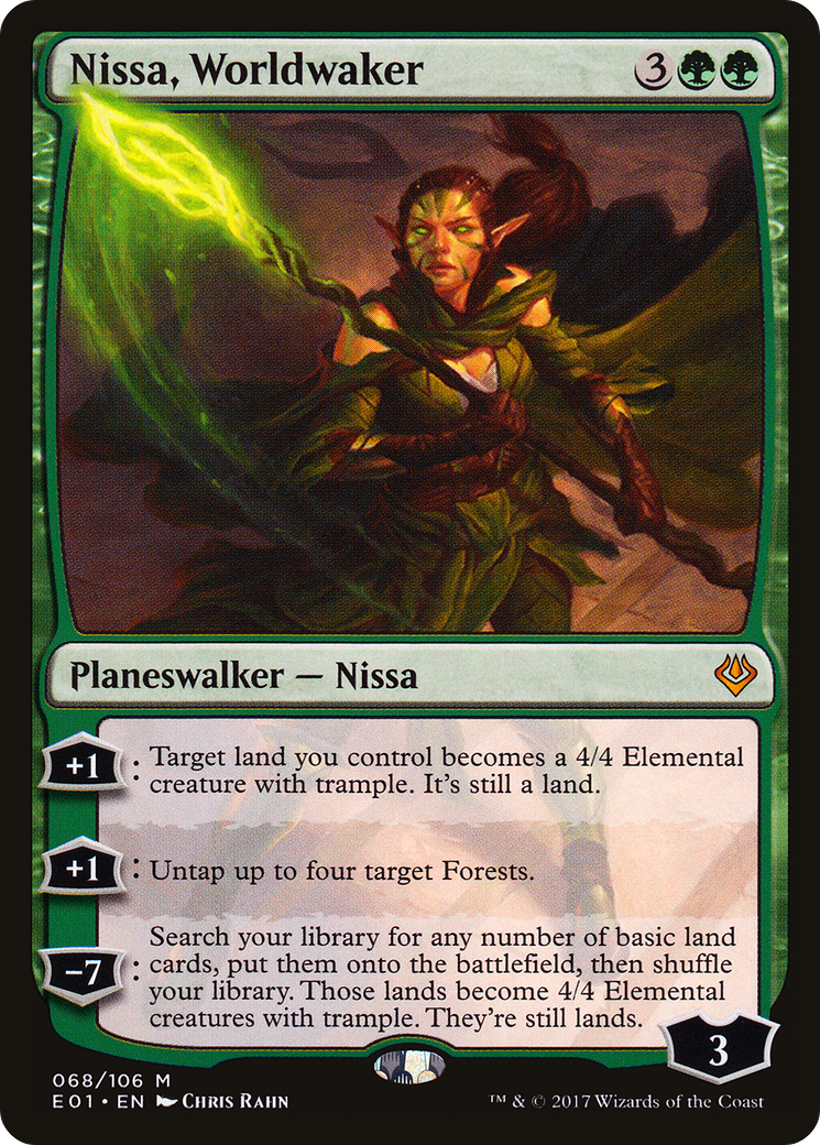 Nissa, Worldwaker (E01-068) - Archenemy: Nicol Bolas