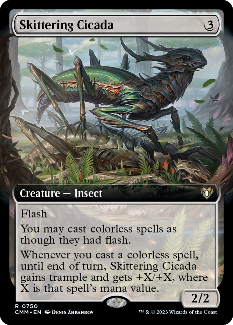 Skittering Cicada (CMM-750) - Commander Masters: (Extended Art) Foil